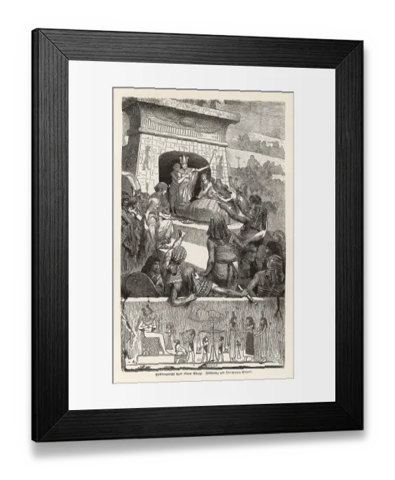 Framed Print : Entombment of an Egyptian king Framed Print : Entombment of an Egyptian king