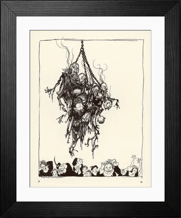 Framed Print : Hop Frog. HOP-FROG The miserable end of the King and his courtiers Framed Print : Hop Frog. HOP-FROG The miserable end of the King and his courtiers