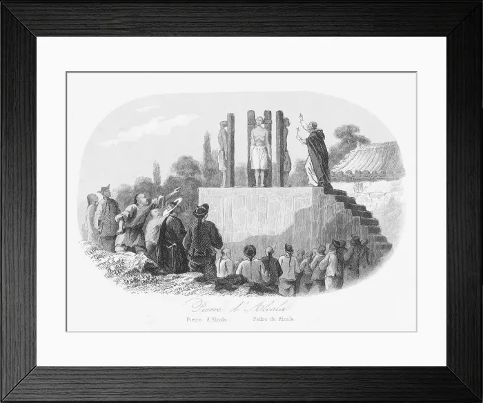 Framed Print : Missionary Pedro de Alcala in Formosa Framed Print : Missionary Pedro de Alcala in Formosa