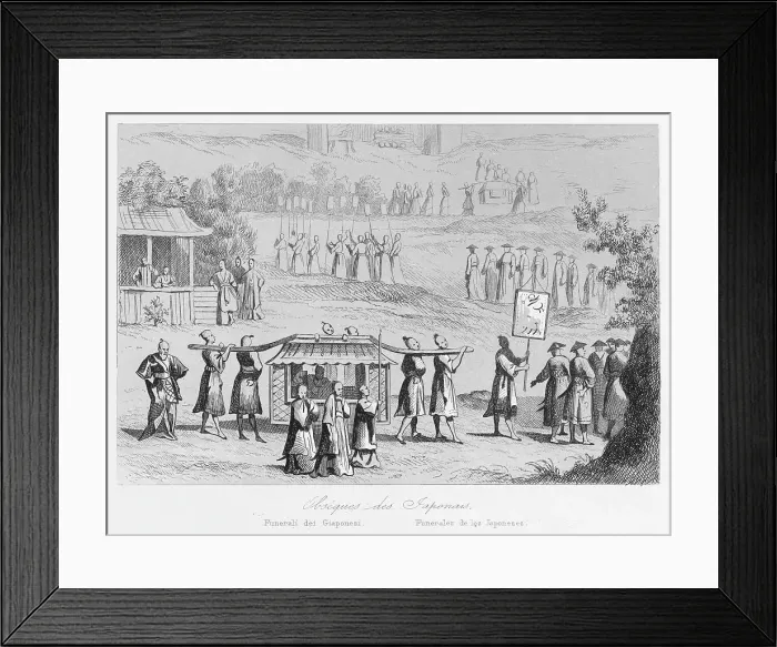 Framed Print : Japanese funeral procession Framed Print : Japanese funeral procession