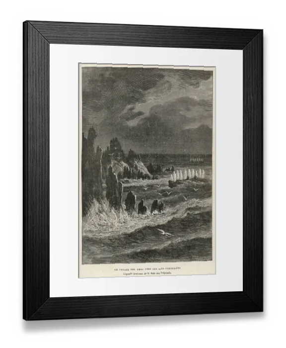 Framed Print : Myth France Mythology Mythical French Sea Rocks