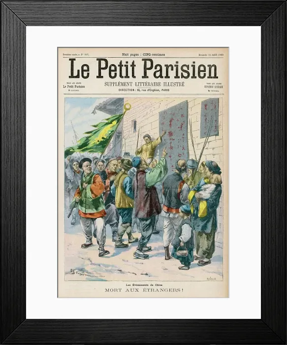 Framed Print : Inflammatory posters during the Boxer Rebellion Framed Print : Inflammatory posters during the Boxer Rebellion