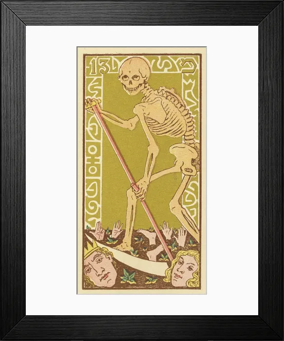 Framed Print : Death personified on a Tarot card Framed Print : Death personified on a Tarot card
