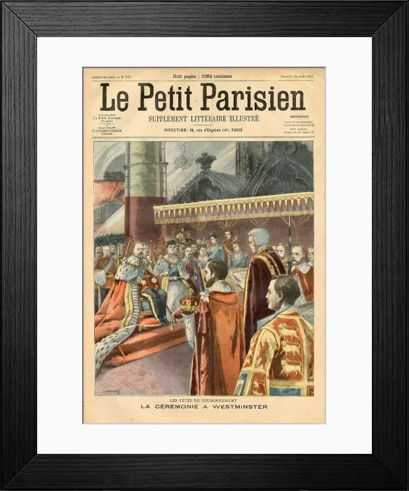 Framed Print : The coronation of King Edward VII and Queen Alexandra in Westminster Abbey, London. Date: August 1902 Framed Print : The coronation of King Edward VII and Queen Alexandra in Westminster Abbey, London. Date: August 1902