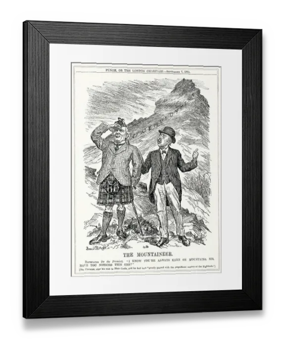 Framed Print : Cartoon, Unemployment Mountain -- LLOYD GEORGE has his attention drawn to the scale of the unemployment problem. Date: 1921 Framed Print : Cartoon, Unemployment Mountain -- LLOYD GEORGE has his attention drawn to the scale of the unemployment problem. Date: 1921