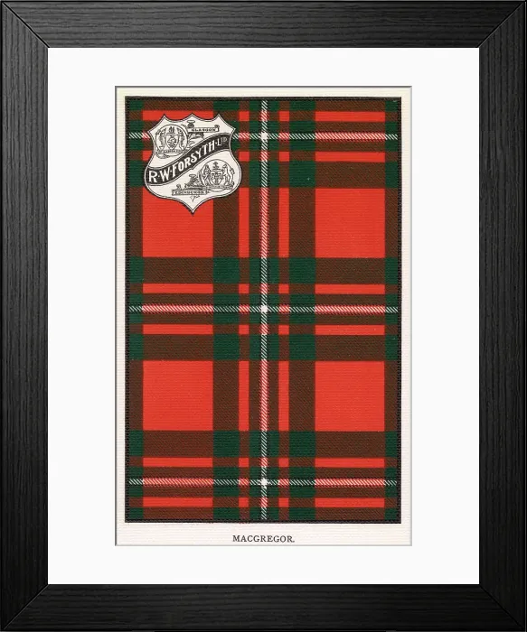 Framed Print : The Macgregor Tartan (Mainly red) Date: circa 1902 Framed Print : The Macgregor Tartan (Mainly red) Date: circa 1902