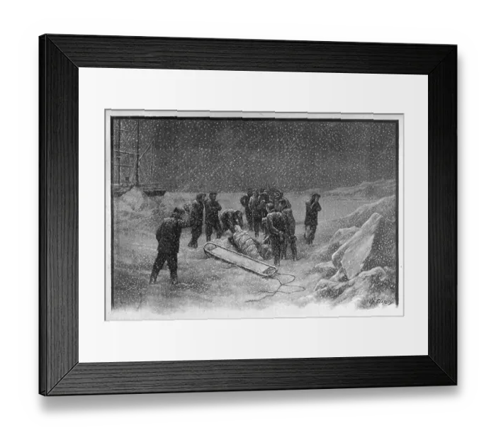 Framed Print : Lieut Adrien de Gerlache Buried in the Ice Framed Print : Lieut Adrien de Gerlache Buried in the Ice