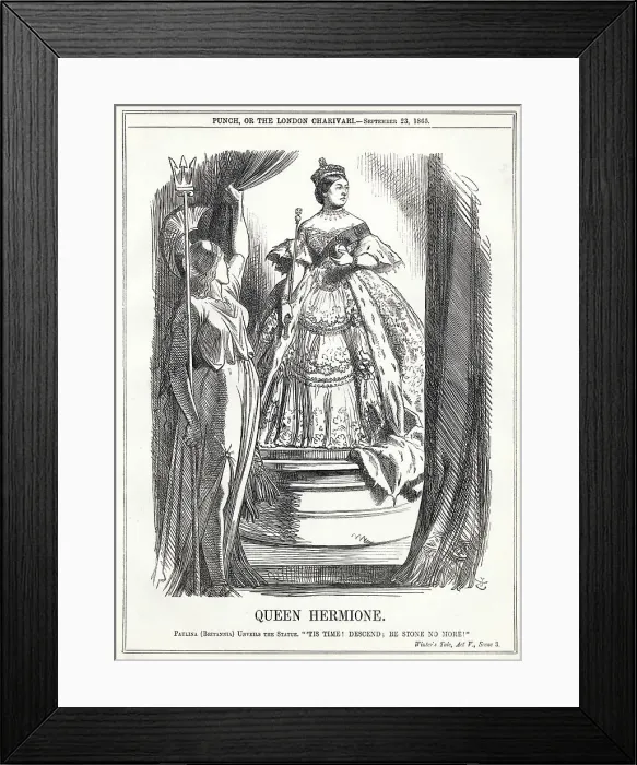 Framed Print : Queen Victoria Cartoon as Hermione Framed Print : Queen Victoria Cartoon as Hermione