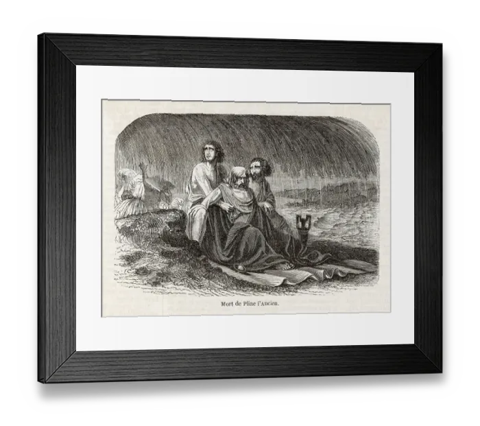 Framed Print : Roman Scientist and Scholar Plinius Secundus Dying Framed Print : Roman Scientist and Scholar Plinius Secundus Dying