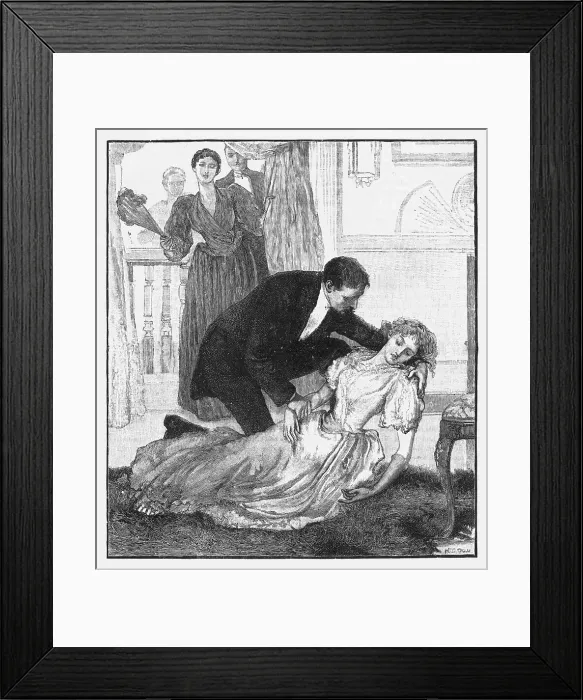 Framed Print : WOMAN FAINTS Framed Print : WOMAN FAINTS