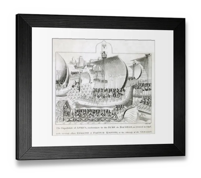 Framed Print : Anglo-French attack on Tunis 1390 Framed Print : Anglo-French attack on Tunis 1390