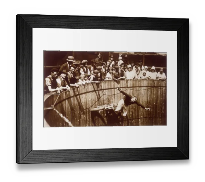 Framed Print : WALL OF DEATH, 1936 Framed Print : WALL OF DEATH, 1936