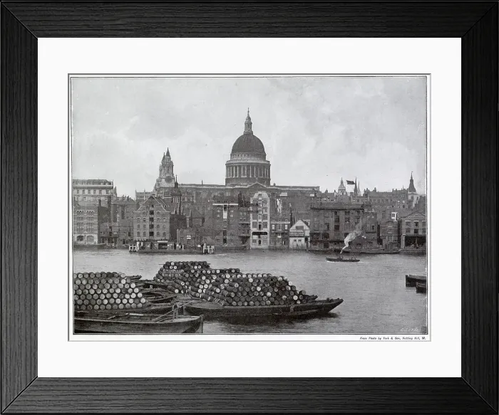 Framed Print : Thames and St. Paul's Cathedral from Bankside Framed Print : Thames and St. Paul's Cathedral from Bankside