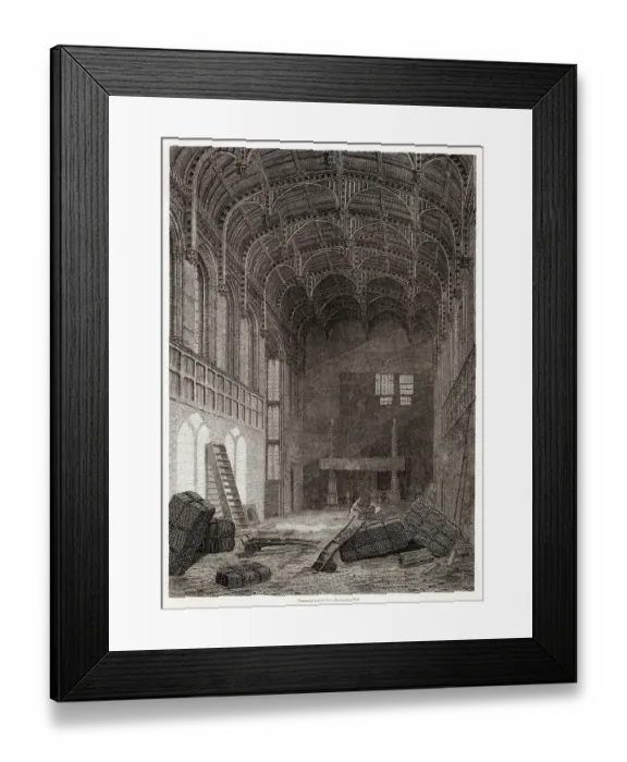 Framed Print : Interior of Crosby Hall, Bishopsgate. Date: 1804 Framed Print : Interior of Crosby Hall, Bishopsgate. Date: 1804