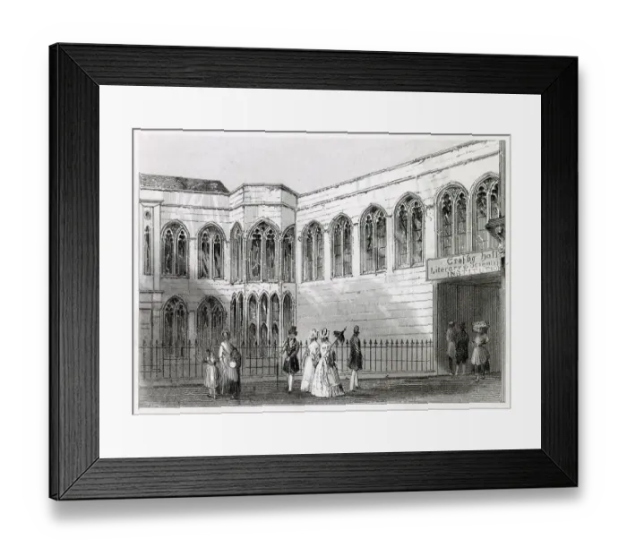 Framed Print : Exterior of Crosby Hall, Bishopsgate. Date: 1846 Framed Print : Exterior of Crosby Hall, Bishopsgate. Date: 1846