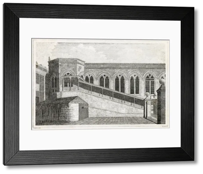 Framed Print : Exterior of Crosby Hall, Bishopsgate. Date: 1813 Framed Print : Exterior of Crosby Hall, Bishopsgate. Date: 1813