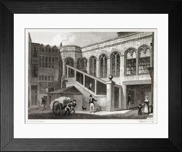 Framed Print : Exterior of Crosby Hall, Bishopsgate. Date: 1830 Framed Print : Exterior of Crosby Hall, Bishopsgate. Date: 1830
