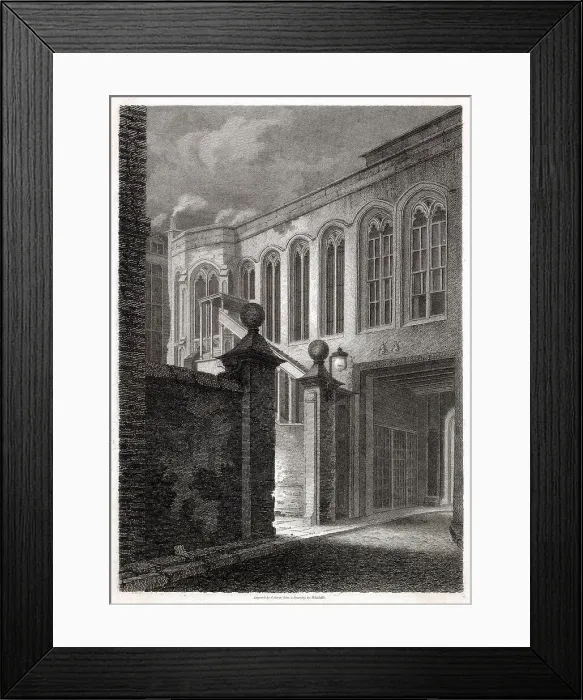 Framed Print : Exterior of Crosby Hall, Bishopsgate. Date: 1804 Framed Print : Exterior of Crosby Hall, Bishopsgate. Date: 1804