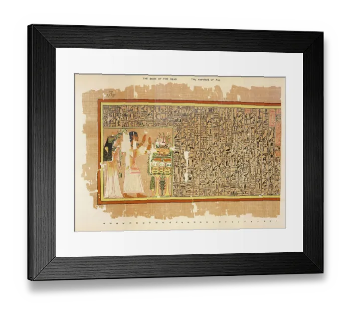 Framed Print : BOOK OF THE DEAD / PLATE 1 Framed Print : BOOK OF THE DEAD / PLATE 1