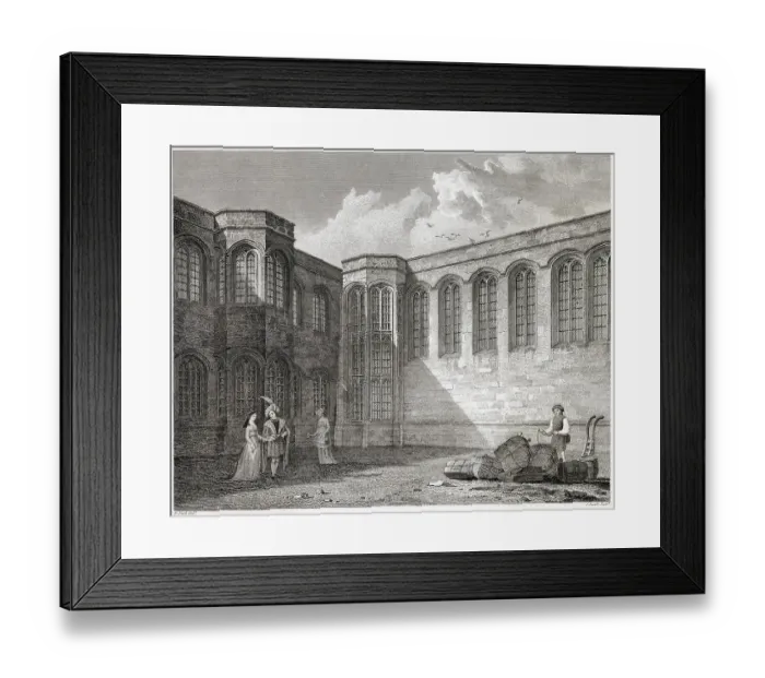 Framed Print : Exterior of Crosby Hall, Bishopsgate. Date: circa 1820 Framed Print : Exterior of Crosby Hall, Bishopsgate. Date: circa 1820