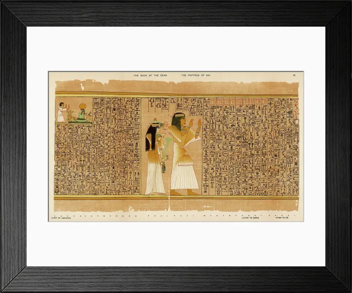 Framed Print : BOOK OF THE DEAD / 19 Framed Print : BOOK OF THE DEAD / 19