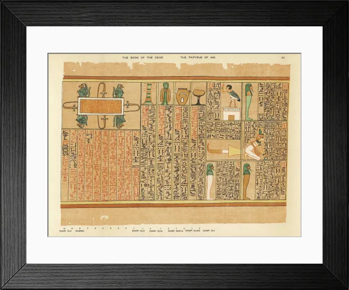 Framed Print : BOOK OF THE DEAD / 33 Framed Print : BOOK OF THE DEAD / 33