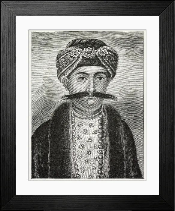 Framed Print : MIRZA MUHAMMAD SIRAJ-UD-DAULA NAWAB OF BENGAL (1732? - 1757) Date: 18th Century Framed Print : MIRZA MUHAMMAD SIRAJ-UD-DAULA NAWAB OF BENGAL (1732? - 1757) Date: 18th Century