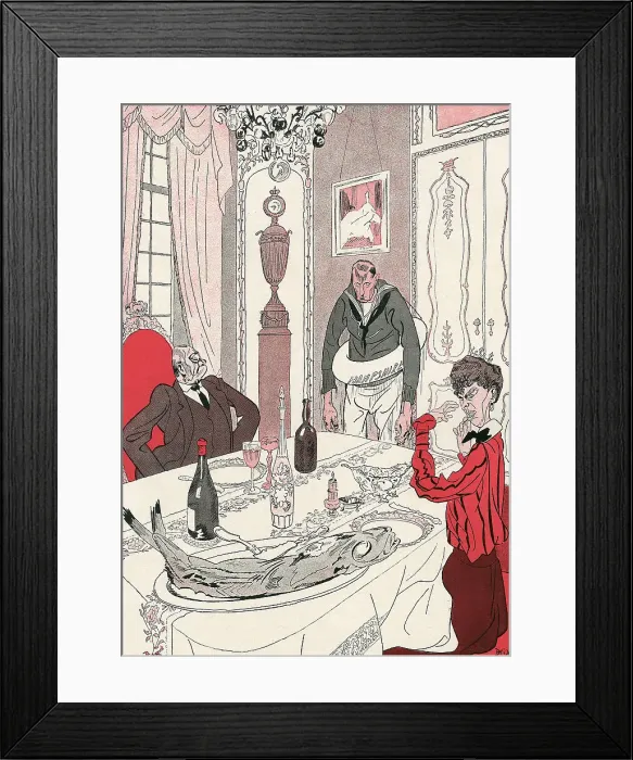 Framed Print : WW1 CARTOON / NO MORE FISH Framed Print : WW1 CARTOON / NO MORE FISH
