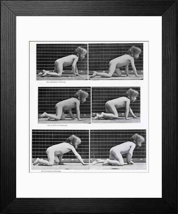 Framed Print : CHILD CRAWLING (sequence of six). Date: 1887 Framed Print : CHILD CRAWLING (sequence of six). Date: 1887