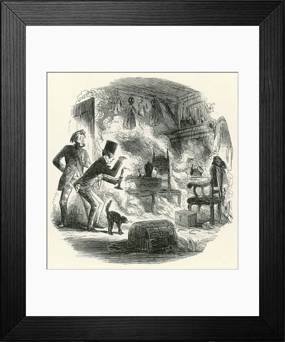 Framed Print : Bleak House - spontaneous combustion, 1853 Framed Print : Bleak House - spontaneous combustion, 1853