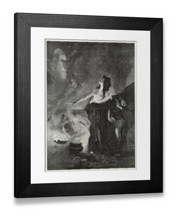 Framed Print : The Witch of Endor conjures up the spirit of Samuel at the request of Saul Framed Print : The Witch of Endor conjures up the spirit of Samuel at the request of Saul