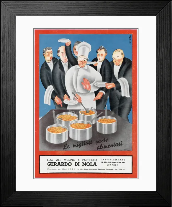 Framed Print : Various types of pasta offered by Gerardo di Nola, of Napoli Date: 1940 Framed Print : Various types of pasta offered by Gerardo di Nola, of Napoli Date: 1940