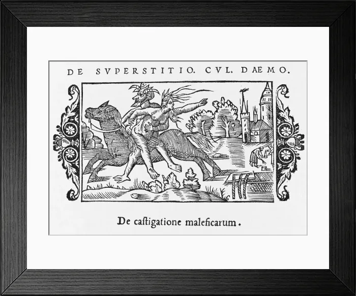 Framed Print : WITCH AND DEVIL Framed Print : WITCH AND DEVIL