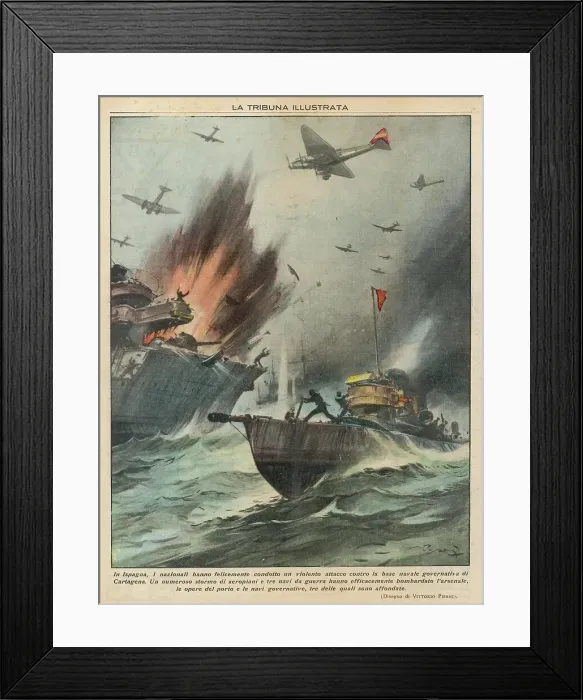 Framed Print : CARTAGENA NAVAL ATTACK Framed Print : CARTAGENA NAVAL ATTACK