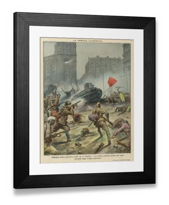 Framed Print : MADRID STREET BATTLE 36