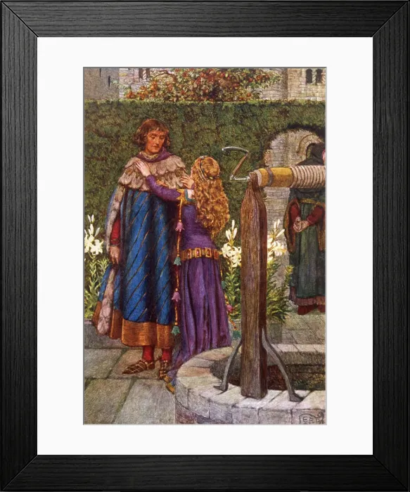 Framed Print : ELAINE & LANCELOT LEGEND Framed Print : ELAINE & LANCELOT LEGEND