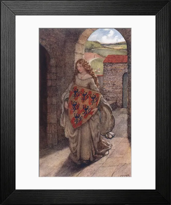 Framed Print : ELAINE & SHIELD / LEGEND