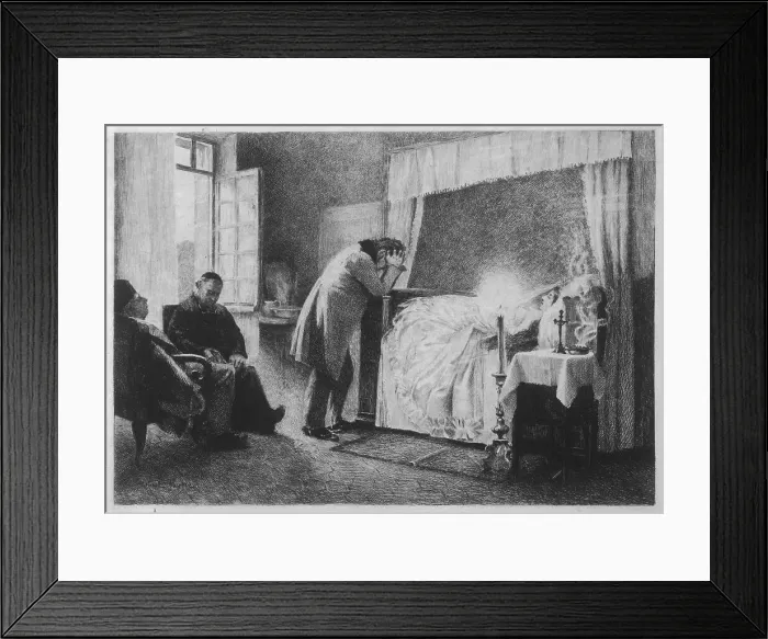 Framed Print : MME BOVARY / DEATHBED Framed Print : MME BOVARY / DEATHBED