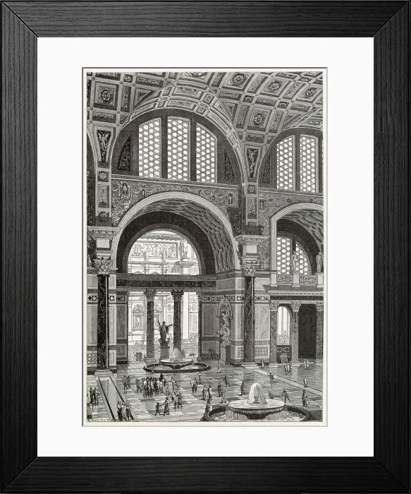Framed Print : A reconstruction of the Great Hall of the Baths of Caracalla Framed Print : A reconstruction of the Great Hall of the Baths of Caracalla