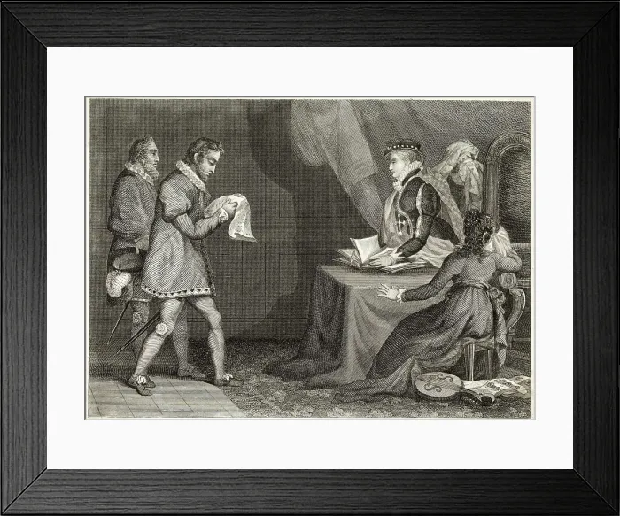 Framed Print : QUEEN OF SCOTS WARRANT Framed Print : QUEEN OF SCOTS WARRANT