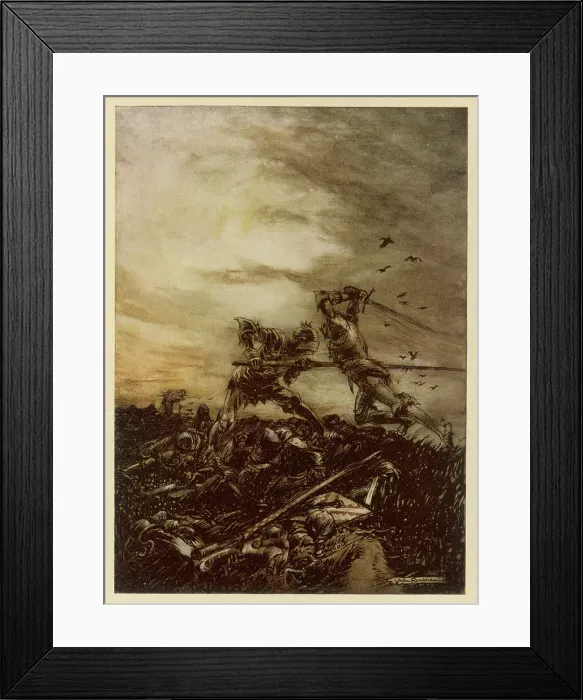 Framed Print : ARTHUR VERSUS MORDRED Framed Print : ARTHUR VERSUS MORDRED