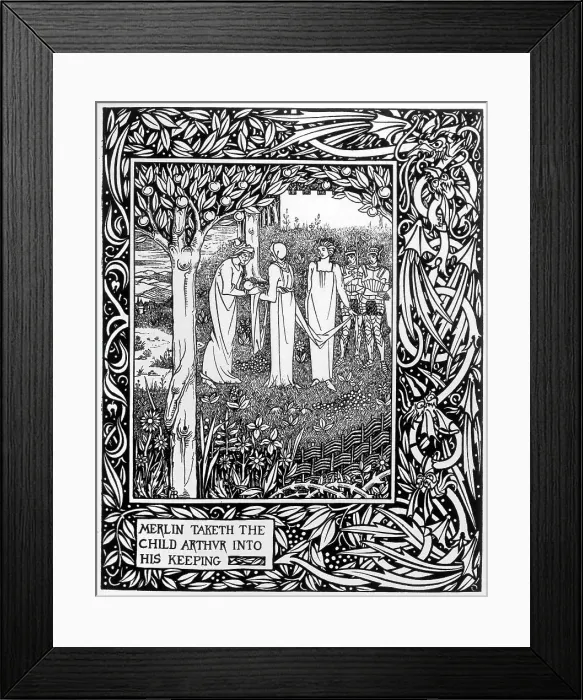 Framed Print : Merlin takes the child Arthur into his keeping Date: 1893 - 1894 Framed Print : Merlin takes the child Arthur into his keeping Date: 1893 - 1894