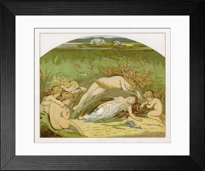 Framed Print : FAIRIES & DEAD CHILD Framed Print : FAIRIES & DEAD CHILD