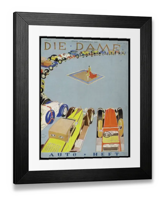Framed Print : 1928 1920s 20s Twenties Die Dame Woman Cars Transport Framed Print : 1928 1920s 20s Twenties Die Dame Woman Cars Transport
