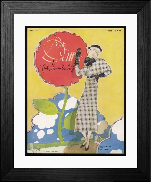 Framed Print : LARGE FLOWER / WOMAN / 1930 Framed Print : LARGE FLOWER / WOMAN / 1930