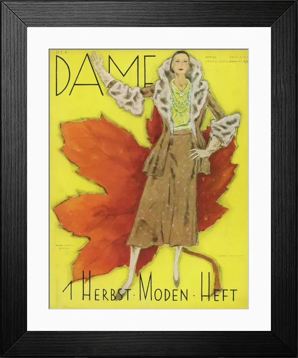 Framed Print : AUTUMN LEAVES & WOMAN Framed Print : AUTUMN LEAVES & WOMAN