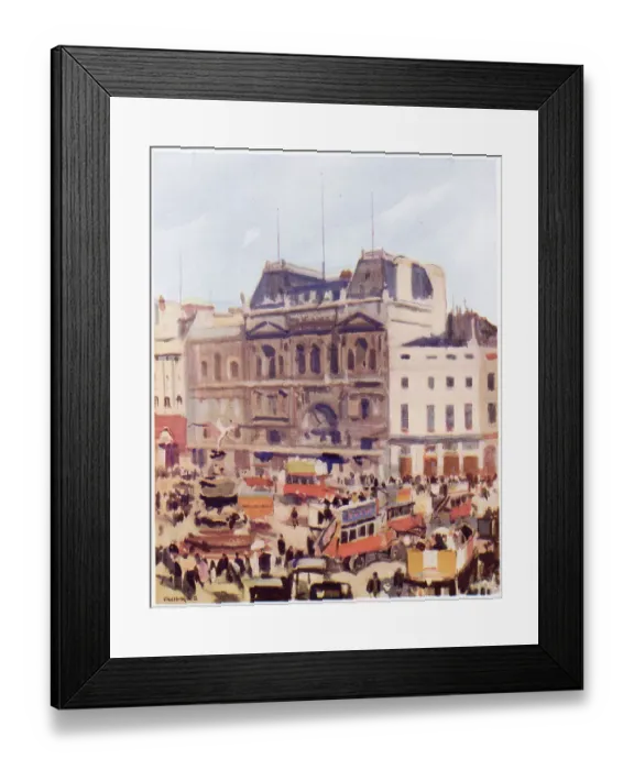Framed Print : Traffic in the centre of London's West End at Picadilly Circus. Date: 1915 Framed Print : Traffic in the centre of London's West End at Picadilly Circus. Date: 1915