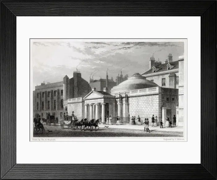 Framed Print : Melbourne House and part of the old Treasury, Whitehall. Date: circa 1828 Framed Print : Melbourne House and part of the old Treasury, Whitehall. Date: circa 1828