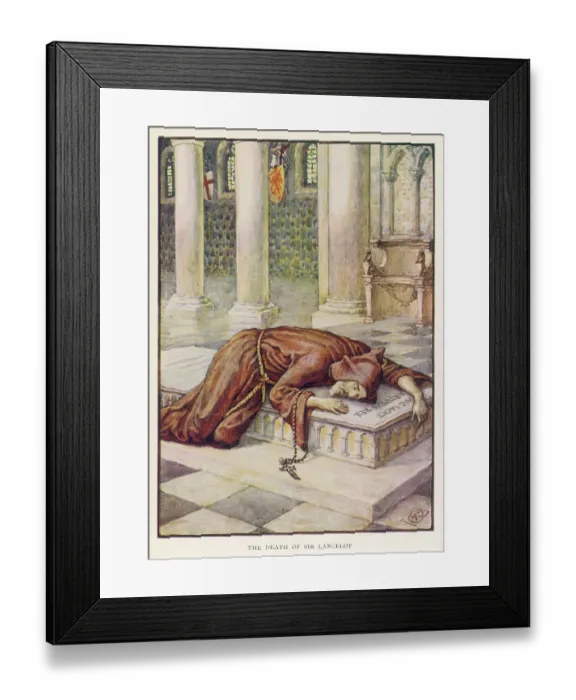 Framed Print : DEATH OF LANCELOT Framed Print : DEATH OF LANCELOT