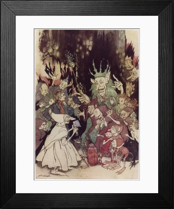Framed Print : PEER GYNT Peer Gynt brought before the King of the Trolls